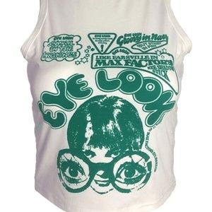 zahra mustin iconic "eye look" tank BNWOT